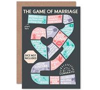 Wee Blue Coo Wedding Celebration Game Of Marriage Fun Gift Sealed Greeting Card Plus Envelope Blank inside