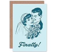 Wee Blue Coo WEDDING CELEBRATION HAPPY COUPLE BRIDE GROOM FINALLY ART GREETING CARD