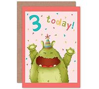 Wee Blue Coo Wee Wild Monsters Birthday Rae 3 Today Sealed Greeting Card Plus Envelope Blank inside