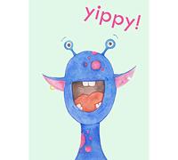 Wee Blue Coo Wee Wild Monsters Bruce Yay Large Wall Art Poster Print Thick Paper 18X24 Inch