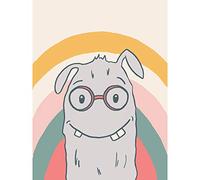 Wee Blue Coo Wee Wild Monsters Rainbow Eugene Premium Wall Art Canvas Print 18X24 Inch