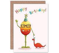 Wee Blue Coo Wee Wild Monsters Theodore Happy Birthday Sealed Greeting Card Plus Envelope Blank inside