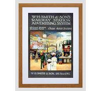 Wee Blue Coo Wh Smith Railway Station London UK Vintage Advert Framed Wall Art Print