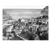 Wee Blue Coo Whitby Staithes Yorkshire England Old BW Art Print Poster Wall Decor 12X16 Inch