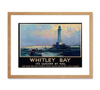 Wee Blue Coo Whitley Bay Tyne Wear England Lighthouse St Mary Frame Print Picture F12X1470