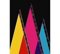 Wee Blue Coo Who Cares Scotland Abstract Tartan Mountains Art Print Canvas Premium Wall Decor Poster Mural