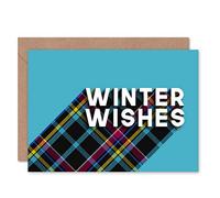 Wee Blue Coo Who Cares Scotland Christmas Bright Winter Greeting Card With Envelope Inside Premium Quality