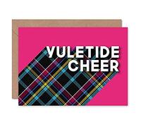 Wee Blue Coo Who Cares Scotland Christmas Bright Yuletide Greeting Card With Envelope Inside Premium Quality