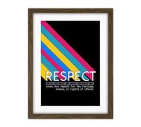Wee Blue Coo Who Cares Scotland Definitions Respect Artwork Framed Wall Art Print 18X24 Inch