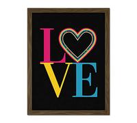 Wee Blue Coo Who Cares Scotland Love Heart Tartan Artwork Framed Wall Art Print 18X24 Inch