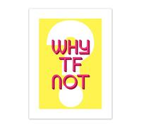 Wee Blue Coo Why TF Not Question Art Print Canvas Premium Wall Decor Poster