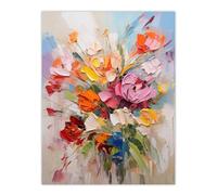 Wee Blue Coo Wildflower Explosion Bright Floral Large Wall Art Poster Print Thick Paper 18X24 Inch