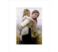 Wee Blue Coo WILLIAM ADOLPHE BOUGUEREAU NOT TOO MUCH TO CARRY FRAMED ART PRINT MOUNT B12X2302