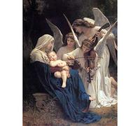Wee Blue Coo William Adolphe Bouguereau Song Of Angels Old Master Painting Art Print Poster Wall Decor 12X16 Inch