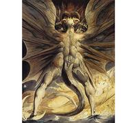 Wee Blue Coo William Blake Red Dragon Woman Clothed Sun 1805 Old Painting Art Print Poster Wall Decor 12X16 Inch