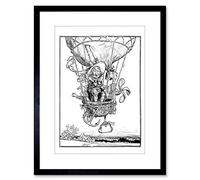 Wee Blue Coo WILLIAM HEATH ROBINSON UNCLE LUBIN HOT AIR BALLOON FRAMED ART PRINT F97X11089