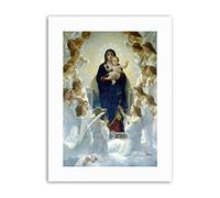 Wee Blue Coo William Olphe Bouguereau Virgin With Angels Canvas Art Print