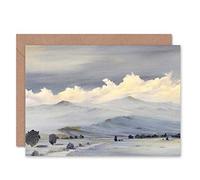 Wee Blue Coo WINTER MOUNTAINS LANDSCAPE BLANK GREETINGS BIRTHDAY CARD ART