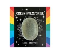 Wee Blue Coo Women's Green Aventurine Thumb Stone Healing Crystal Worry Stone Gift Prosperity Luck Heart Healing Stress Relief in Presentation Box Wee Blue Coo Green