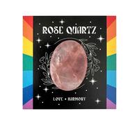 Wee Blue Coo Women's Rose Quartz Thumb Stone Healing Crystal Worry Stone Gift Unconditional Love Emotional Healing Stress Relief in Presentation Box Wee Blue Coo Pink