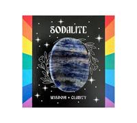Wee Blue Coo Women's Sodalite Thumb Stone Healing Crystal Worry Stone Gift Calming & Soothing Energy Enhance Intuition Stress Relief in Presentation Wee Blue Coo Blue
