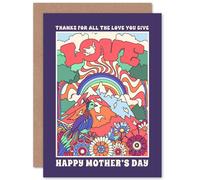 Wee Blue Coo Women's Thanks Love You Give Mothers Day Mum Card Wee Blue Coo Multicolor