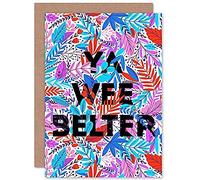 Wee Blue Coo Woven Flower Typography Scotland Wee Belter Greeting Card With Envelope Inside Premium Quality