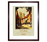 Wee Blue Coo York England Minster Shambles Train Picture Framed Wall Art Print