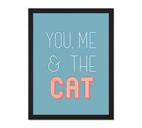 Wee Blue Coo You Me The Cat Large Framed Art Print Poster Wall Decor 18x24 inch