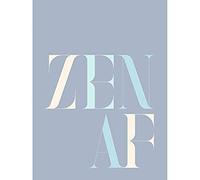 Wee Blue Coo Zen Af Peaceful Pastel Typography Unframed Art Print Poster Wall Decor 12X16 Inch