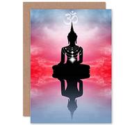 Wee Blue Coo ZEN BUDDHIST REFLECTION CLOUDS BLANK GREETINGS BIRTHDAY CARD ART