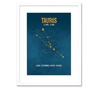 Wee Blue Coo Zodiac Star Sign Birthday Astrology Blue Taurus Framed Wall Art Framed Wall Art Print