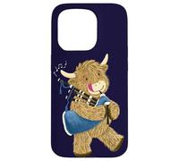 Wee Hamish The Happy Scottish Highland Cow Playing Bagpipes Case for iPhone 15 Pro