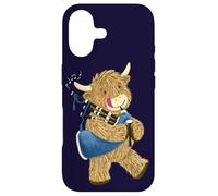 Wee Hamish The Happy Scottish Highland Cow Playing Bagpipes Case for iPhone 17