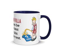Wee On The Rival's Shirt | Football Fan Rivalry Mugs | Blue Handle Mug Great Funny Gift for a Football Supporter Present Coffee Tea Color Inside(Aston Villa V Everton) - Dark Blue