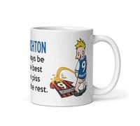 Wee On The Rival's Shirt | Football Fan Rivalry Mugs | Great Funny Gift for a Football Supporter Present Coffee Tea Mug Cup (Brighton V Bournemouth) White Mug