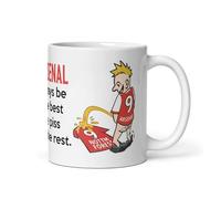 Wee On The Rival's Shirt | Football Fan Rivalry Mugs | Great Funny Gift for a Football Supporter Present Coffee Tea Mug Cup (Arsenal V Nottingham Forest) White Mug