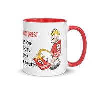 Wee On The Rival's Shirt | Football Fan Rivalry Mugs | Red Handle Mug Great Funny Gift for a Football Supporter Present Coffee Tea Color Inside(Nottingham Forest V Arsenal) - Red