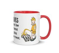 Wee On The Rival's Shirt | Football Fan Rivalry Mugs | Red Handle Mug Great Funny Gift for a Football Supporter Present Coffee Tea Color Inside(Wolves V Newcastle) - Red