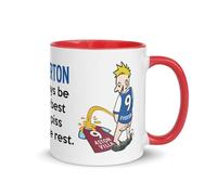 Wee On The Rival's Shirt | Football Fan Rivalry Mugs | Red Handle Mug Great Funny Gift for a Football Supporter Present Coffee Tea Color Inside(Everton V Aston Villa) - Red
