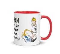 Wee On The Rival's Shirt | Football Fan Rivalry Mugs | Red Handle Mug Great Funny Gift for a Football Supporter Present Coffee Tea Color Inside(Fulham V Leeds United) - Red