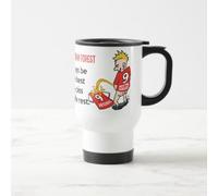 Wee On The Rival's Shirt | Football Fan Rivalry Travel Mugs | Great Funny Gift for a Football Supporter Present Coffee Tea Leak Proof Cup(Nottingham Forest V Arsenal) - White