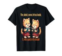 Wee, Sleeket, Cowran, Tim’rous Beastie Cute Cat Burns Night T-Shirt