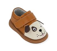 Wee Squeak Animal Toddler Squeaky Shoes with Removable Squeaker Brown Size: 6 Toddler