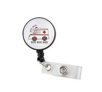 Wee Woo Boo Boo Bus Retractable Badge Reel ID Badge Holder EMT Doctor Gift EMT Gifts Ambulance Paramedic Gifts (Boo Bus BR3)