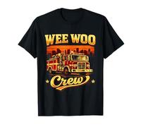 Wee Woo Crew Fire Truck Vintage Firefighter T-Shirt