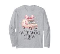 Wee Woo Crew Pink Ambulance Coquette Bow Cute EMT Paramedic Long Sleeve T-Shirt