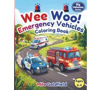Wee Woo Emergency Vehicles Coloring Book: Big, Simple Emergency Vehicles for Toddlers Ages 3-4 (Fire Trucks, Police Cars & Rescue Vehicles) (Big Vehicles Coloring Series)