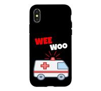 Wee Woo Funny Ambulance EMR EMS Paramedic First Responder Case for iPhone X/XS