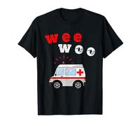 Wee Woo Funny Bus Ambulance AMR Retro EMT Paramedic T-Shirt